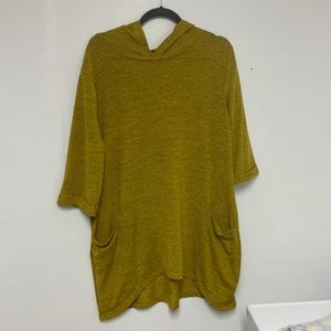Tunic-Length 3/4 Sleeve Hoodie